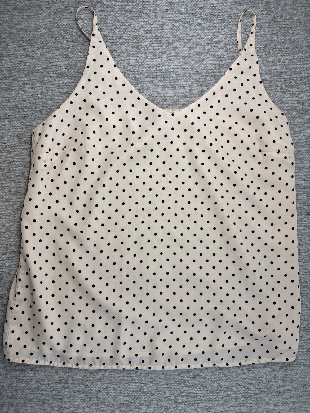 Banana Republic Size M Beige Polka Dot V-Neck Cami Top Layered